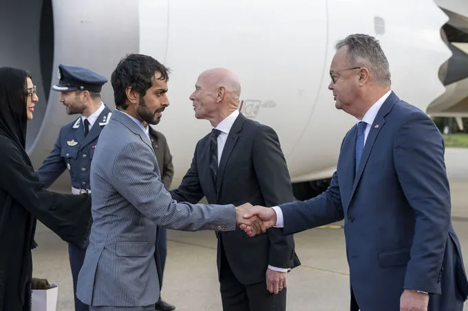 Crown Prince of Abu Dhabi arrives in Norway on official visit