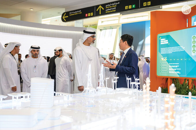 Khaled bin Mohamed bin Zayed tours ADIPEC 2023