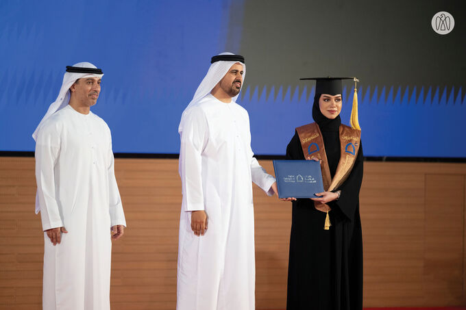 Theyab bin Mohamed bin Zayed attends ceremony for students graduating with distinction from Higher Colleges of Technology