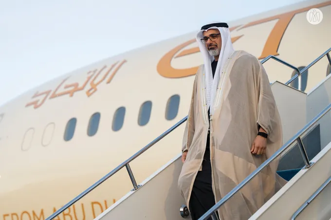 Crown Prince of Abu Dhabi arrives in Astana on official visit