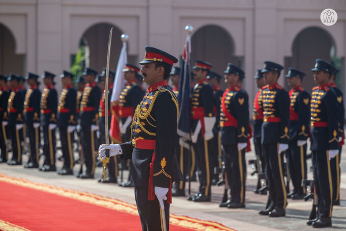Crown Prince of Abu Dhabi arrives at Gudaibiya Palace in Manama