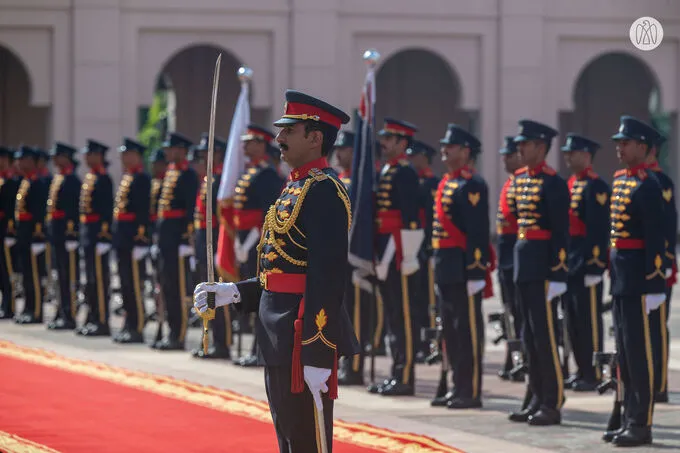 Crown Prince of Abu Dhabi arrives at Gudaibiya Palace in Manama