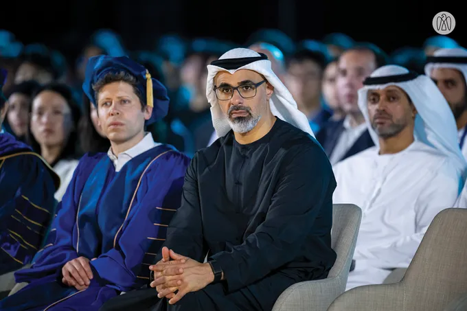 Khaled bin Mohamed bin Zayed witnesses Mohamed bin Zayed University of Artificial Intelligence inaugural Honorary Doctorate conferral on OpenAI CEO, Sam Altman