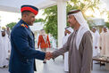 Hazza bin Zayed receives sheikhs, officials and citizens at Al Maqam Palace in Al Ain