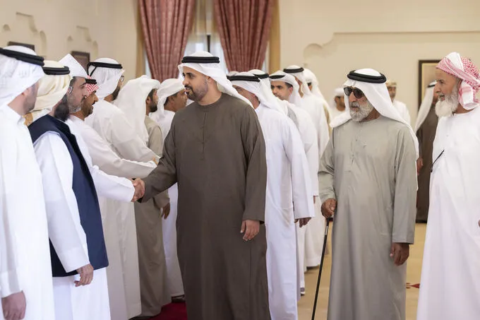 Theyab bin Mohamed bin Zayed offers condolences on the passing of Mubarak Mohaimeed Al Mansouri