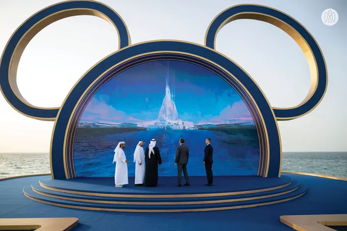 Khaled bin Mohamed bin Zayed witnesses the announcement of Disney Theme Park Resort project on Yas Island, Abu Dhabi