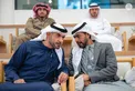 منصور بن زايد يستقبل جاسم بن حمد آل ثاني ويشهدان جانباً من منافسات جولة الجياد العربية-أبوظبي