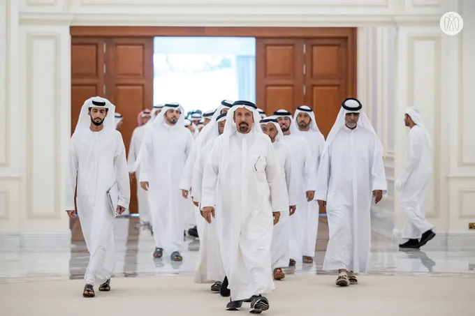 Hamdan bin Zayed receives citizens at Al Dhannah Palace and commends outstanding talent in Al Dhafra Region