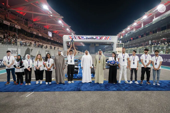Theyab bin Mohamed bin Zayed awards winners of inaugural Abu Dhabi Autonomous Racing League