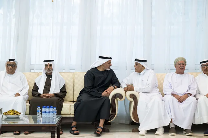 Khaled bin Mohamed bin Zayed offers condolences on the passing of Mohammed Ibrahim Obaidullah