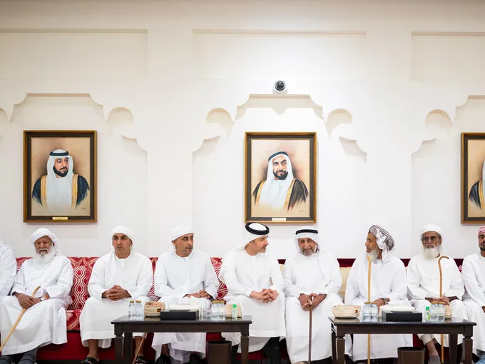 Hazza bin Zayed offers condolences on the passing of Saeed Amer Hamad Al Neyadi