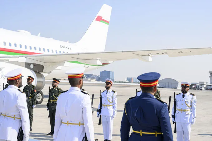 Khaled bin Mohamed bin Zayed receives Theyazin bin Haitham Al Said
