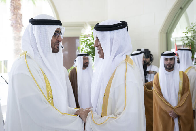 UAE President receives Rulers of Emirates, Crown Princes on Eid Al Adha