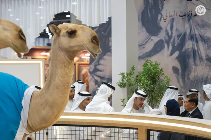 Hazza bin Zayed visits 22nd Abu Dhabi International Hunting and Equestrian Exhibition (ADIHEX)