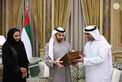 Hamdan bin Zayed receives delegation from National Library and Archives