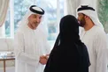 Hazza bin Zayed receives outstanding high school students from Al Ain Region