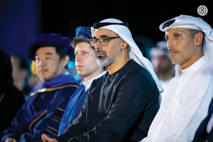 Khaled bin Mohamed bin Zayed witnesses Mohamed bin Zayed University of Artificial Intelligence inaugural Honorary Doctorate conferral on OpenAI CEO, Sam Altman