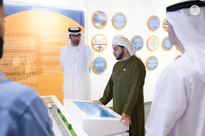 Hamdan bin Zayed visits Shams Solar Power Station and Al Dhafra Innovation Centre