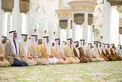 Mansour bin Zayed, Khaled bin Mohamed bin Zayed perform Eid prayer at Sheikh Zayed Grand Mosque