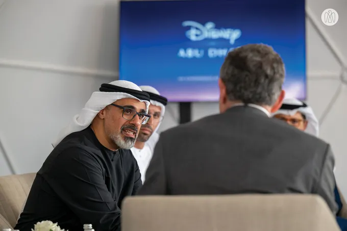Khaled bin Mohamed bin Zayed witnesses the announcement of Disney Theme Park Resort project on Yas Island, Abu Dhabi
