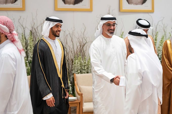 Khaled bin Mohamed bin Zayed attends wedding of Saif Ahmed Ateeq Habroush Al Rumaithi