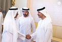 Hamdan bin Mohammed bin Rashid receives Hazza bin Zayed in Dubai