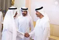 Hamdan bin Mohammed bin Rashid receives Hazza bin Zayed in Dubai