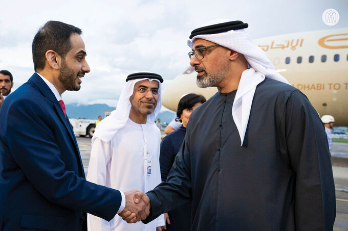 On behalf of the UAE President, Crown Prince of Abu Dhabi arrives in Brazil to attend G20 summit