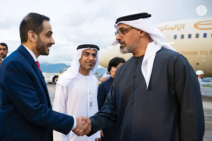 On behalf of the UAE President, Crown Prince of Abu Dhabi arrives in Brazil to attend G20 summit