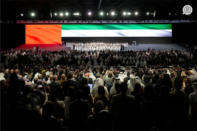 UAE President Mohamed bin Zayed attends the launch of Abu Dhabi Sustainability Week 2023