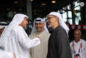 Khaled bin Mohamed bin Zayed meets UAE Team Emirates XRG cyclists on 2nd stage of UAE Tour 2025