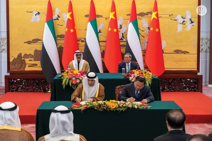 Crown Prince of Abu Dhabi and Premier of China discuss strengthening comprehensive strategic partnership and expanding cooperation