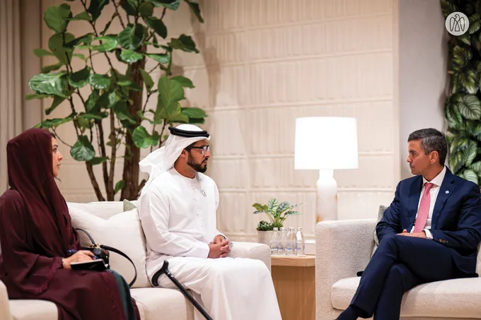 Zayed bin Hamdan bin Zayed meets President of Paraguay to discuss strengthening economic and investment cooperation