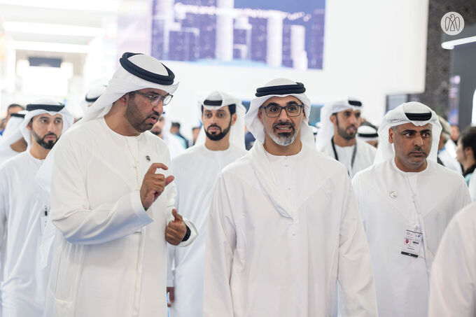 Khaled bin Mohamed bin Zayed tours ADIPEC 2023