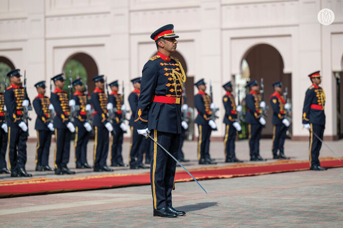 Crown Prince of Abu Dhabi arrives at Gudaibiya Palace in Manama