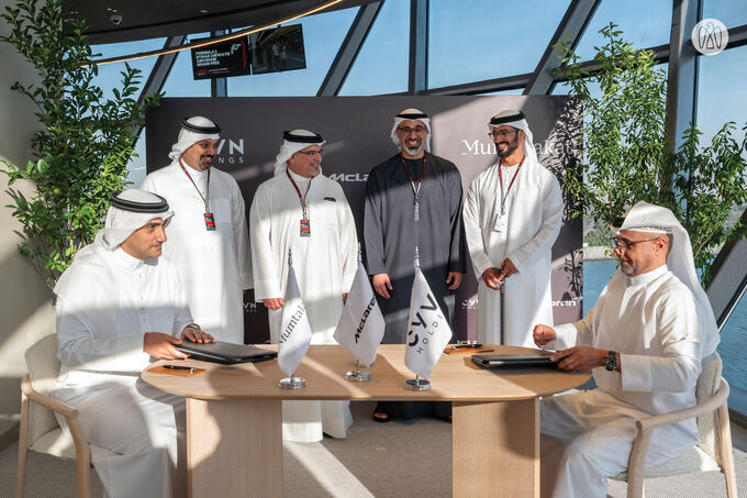 Crown Prince of Abu Dhabi and Crown Prince of Bahrain witness signing of strategic partnership agreement and acquisition of McLaren Automotive between CYVN Holdings and Bahrain Mumtalakat