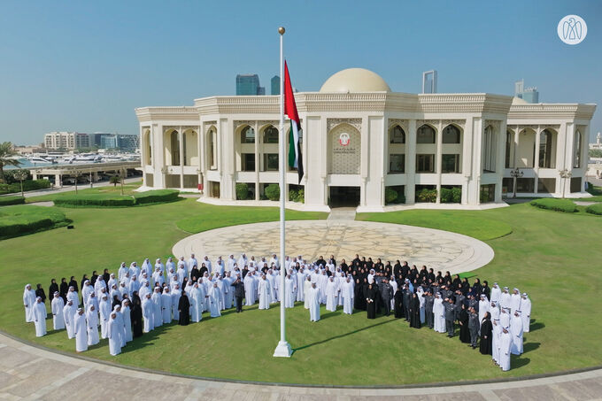 Khaled bin Mohamed bin Zayed raises UAE flag at Abu Dhabi Crown Prince’s Court  to mark Flag Day