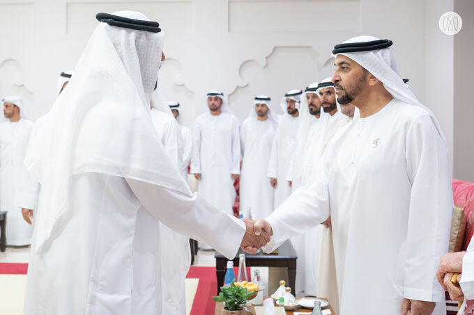 Hamdan bin Zayed receives well-wishers for holy month of Ramadan