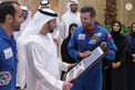 Hamdan bin Zayed receives delegation from space sector at Al Nakheel Palace