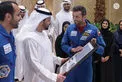 Hamdan bin Zayed receives delegation from space sector at Al Nakheel Palace