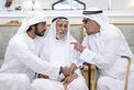 Khalifa bin Tahnoon bin Mohammed offers condolences on the passing of Ahmed bin Humaid Al Mansouri's wife
