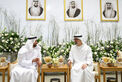 Khaled bin Mohamed bin Zayed and Saif bin Zayed attend Mohamed Faraj bin Hamoodah wedding reception