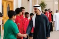 Hamdan bin Mohamed bin Zayed receives winners of UAE Wrestling Federation Cup and UAE Wrestling Clubs League for 2025–2026 season