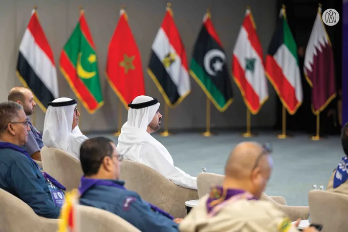 Theyab bin Mohamed bin Zayed attends 6th Arab Scout Youth Forum opening ceremony