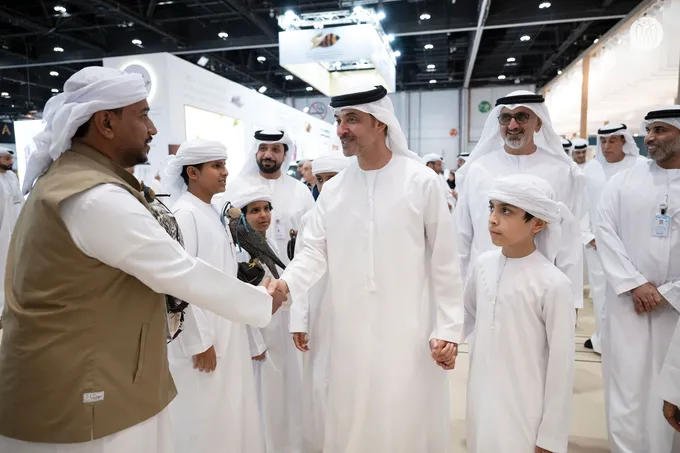 Hazza bin Zayed visits 22nd Abu Dhabi International Hunting and Equestrian Exhibition (ADIHEX)