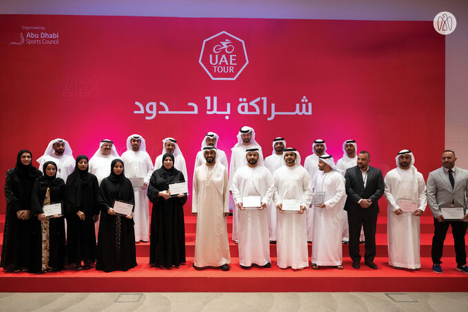 Nahyan bin Zayed honours teams participating in hosting and organisation of UAE Tour 2024