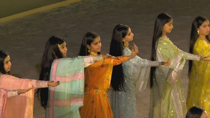 Sultan bin Hamdan bin Zayed and Yas bin Hamdan bin Zayed attend Eid Al Etihad celebration at Al Dhafra Fort