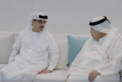 Hazza bin Zayed visits Saeed bin Tahnoon bin Mohammed and exchanges Ramadan greetings