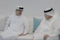Hazza bin Zayed visits Saeed bin Tahnoon bin Mohammed and exchanges Ramadan greetings