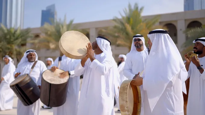Mansour bin Zayed attends group wedding reception for Abu Dhabi citizens at Qasr Al Hosn